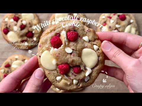 How I make White chocolate raspberry cookie ♡